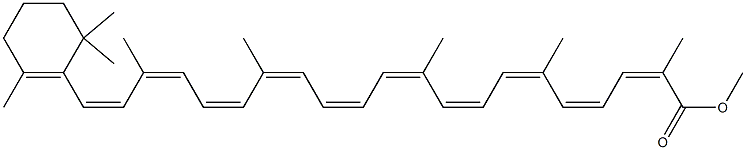 4'-Apo-β,ψ-caroten-4'-oic acid methyl ester,5389-78-6,结构式