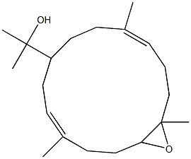 α,α,4,10,14-Pentamethyl-15-oxabicyclo[12.1.0]pentadeca-4,10-diene-7-methanol,53915-40-5,结构式