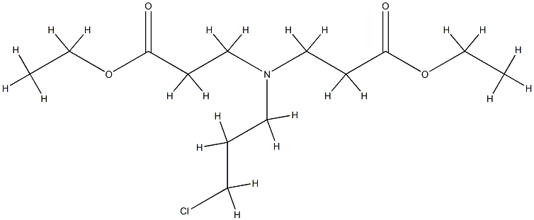 N-(3-クロロプロピル)-N-(3-エトキシ-3-オキソプロピル)-β-アラニンエチル 化学構造式
