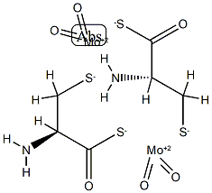 bis(cysteinato(2-)-N,O,S)dioxodi-mu-thioxodimolybdate(2-)|