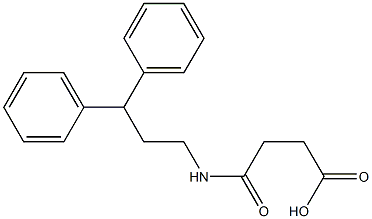 4-[(3,3-diphenylpropyl)amino]-4-oxobutanoic acid 化学構造式