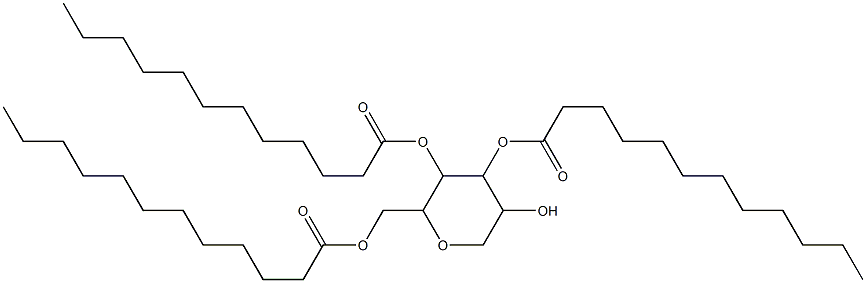 1,5-anhydro-D-glucitol 3,4,6-tridodecanoate 结构式