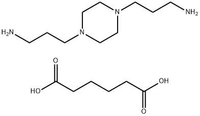 3-[4-(3-AMINOPROPYL)PIPERAZIN-1-YL]PROPAN-1-AMINE,HEXANEDIOIC ACID,5423-61-0,结构式