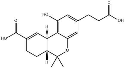 4'',5''-bisnor-delta(1)-tetrahydrocannabinol-7,3''-dicarboxylic acid 结构式