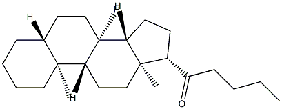 1-(5α-アンドロスタン-17β-イル)-1-ペンタノン 化学構造式