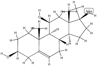 (3S,8S,9S,10R,11S,13S,14S,17S)-10,13,17-trimethyl-1,2,3,4,7,8,9,11,12, 14,15,16-dodecahydrocyclopenta[a]phenanthrene-3,11,17-triol Struktur