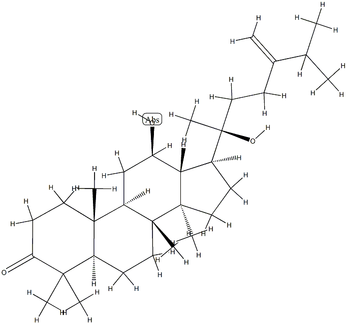 12β,20-Dihydroxy-24-methylene-5α-dammaran-3-one,54462-50-9,结构式