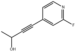 3-Butyn-2-ol,4-(2-fluoro-4-pyridinyl)-(9CI) 化学構造式