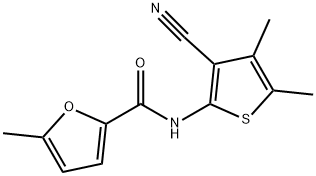 2-Furancarboxamide,N-(3-cyano-4,5-dimethyl-2-thienyl)-5-methyl-(9CI) Struktur