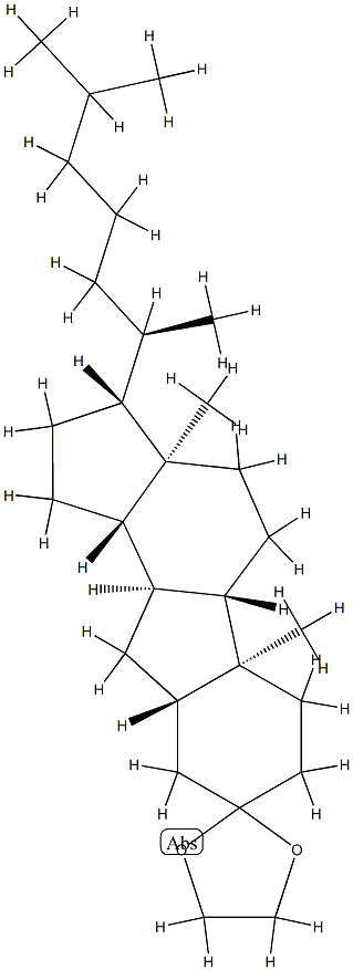 3,3-(Ethylenebisoxy)-B-nor-5α-cholestane,54498-53-2,结构式