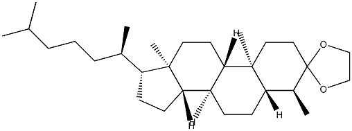 4α-Methyl-5α-cholestan-3-one 1,2-ethanediyl acetal Struktur