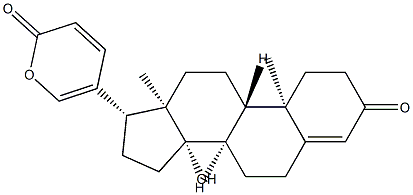 14-Hydroxy-3-oxobufa-4,20,22-trienolide,545-28-8,结构式
