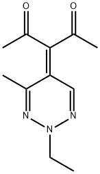 2,4-Pentanedione,3-(2-ethyl-4-methyl-1,2,3-triazin-5(2H)-ylidene)-(9CI) 化学構造式