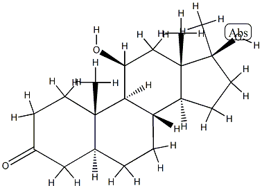 (5S,8S,9S,10S,11S,13S,14S,17S)-11,17-dihydroxy-10,13,17-trimethyl-2,4,5,6,7,8,9,11,12,14,15,16-dodecahydro-1H-cyclopenta[a]phenanthren-3-one,5454-55-7,结构式