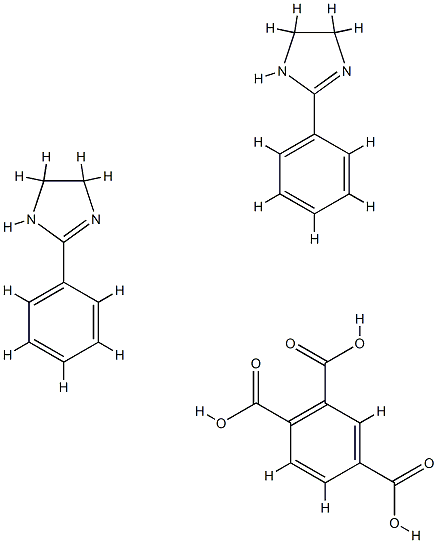 benzene-1,2,4-tricarboxylic acid, compound with 4,5-dihydro-2-phenyl-1H-imidazole (1:2) 结构式