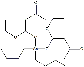 dibutylbis(ethyl 3-oxobutyrato-O1',O3)tin Structure