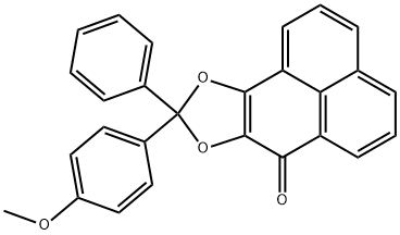 9-(4-Methoxyphenyl)-9-phenyl-7H-phenaleno[1,2-d][1,3]dioxol-7-one,54616-42-1,结构式