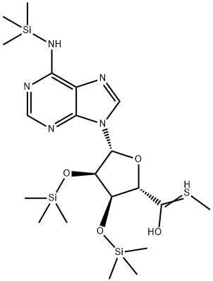 5'-(Methylthio)-N-(trimethylsilyl)-2'-O,3'-O-bis(trimethylsilyl)-5'-deoxyadenosine|