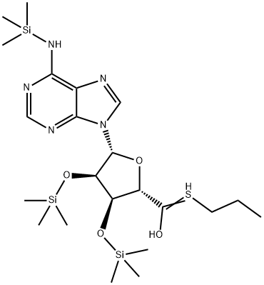 5'-(Propylthio)-N-(trimethylsilyl)-2'-O,3'-O-bis(trimethylsilyl)-5'-deoxyadenosine|