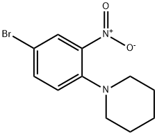 1-(4-bromo-2-nitrophenyl)piperidine 化学構造式
