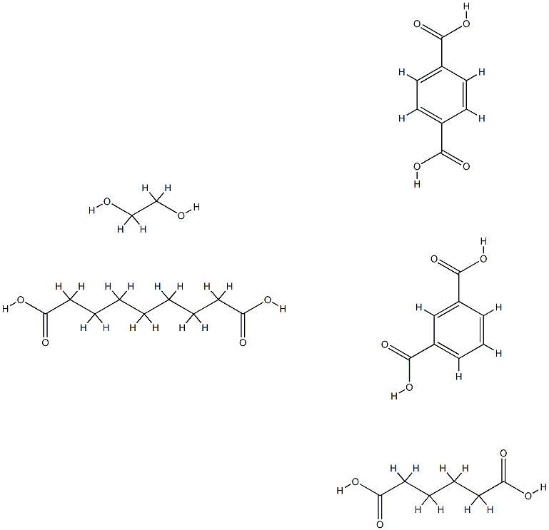 1,3-苯二酸与1,4-苯二酸、1,2-乙二醇、已二酸和壬二酸的聚合物,54688-53-8,结构式