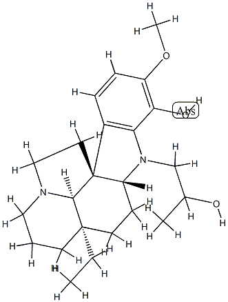 17-Hydroxy-16-methoxy-α-methylaspidospermidine-1-ethanol 结构式