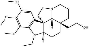 1-Ethyl-15,16,17-trimethoxyaspidospermidin-21-ol Struktur