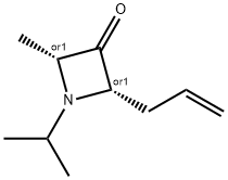 3-Azetidinone,2-methyl-1-(1-methylethyl)-4-(2-propenyl)-,(2R,4S)-rel-(9CI) Structure