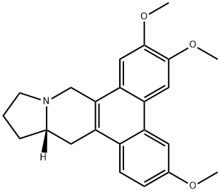 (13aS)-9,11,12,13,13aα,14-ヘキサヒドロ-3,6,7-トリメトキシジベンゾ[f,h]ピロロ[1,2-b]イソキノリン 化学構造式