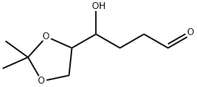 γ-ヒドロキシ-2,2-ジメチル-1,3-ジオキソラン-4-ブタナール 化学構造式