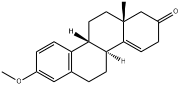 (8α,9β)-3-メトキシ-D-ホモエストラ-1,3,5(10),14-テトラエン-17-オン 化学構造式