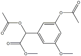α,3-Bis(acetyloxy)-5-methoxybenzeneacetic acid methyl ester,54833-63-5,结构式