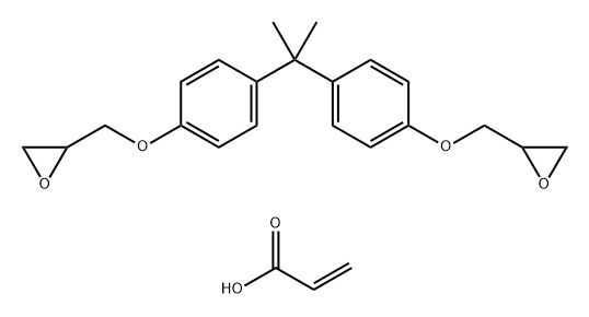 2,2'-[(1-甲基亚乙基)二(4,1-亚苯基氧亚甲基)]二-环氧乙烷的均聚物的2-丙烯酸酯,54847-34-6,结构式
