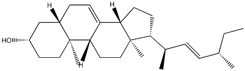 (22E,24S)-27-ノル-5α-エルゴスタ-7,22-ジエン-3β-オール 化学構造式