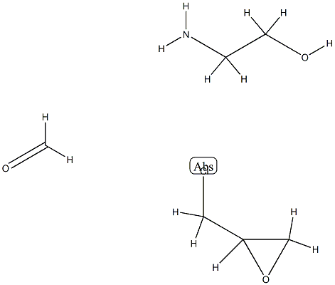 Formaldehyde, polymer with 2-aminoethanol and (chloromethyl)oxirane 化学構造式