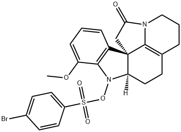 1-[[(4-Bromophenyl)sulfonyl]oxy]-5,19-didehydro-17-methoxy-20,21-dinoraspidospermidin-10-one,54966-53-9,结构式