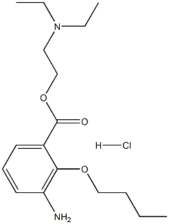 3-アミノ-2-ブトキシ安息香酸2-ジエチルアミノエチル·塩酸塩 化学構造式