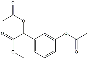 α,3-Bis(acetyloxy)benzeneacetic acid methyl ester Struktur