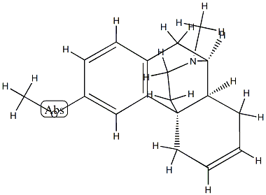 (14α)-6,7-Didehydro-3-methoxy-17-methylmorphinan 结构式