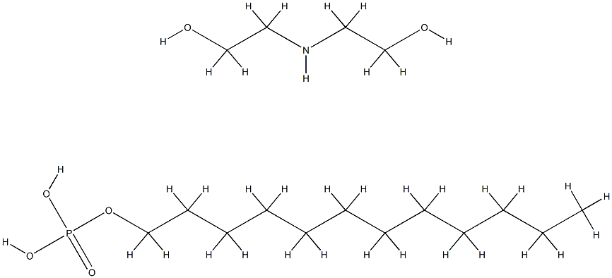 Phosphoric acid, dodecyl ester, compd. with 2,2'-iminobis[ethanol] Structure