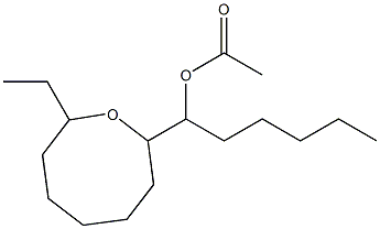 8-Ethyl-α-pentyl-2-oxocanemethanol acetate Structure