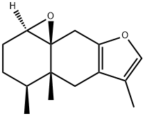 (1aR,9aS)-1aβ,2,4,4a,5,9-Hexahydro-4α,4aα,6-trimethyl-3H-oxireno[8,8a]naphtho[2,3-b]furan 结构式