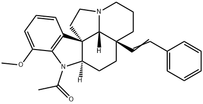 1-Acetyl-20,21-didehydro-17-methoxy-21-phenylaspidospermidine Structure