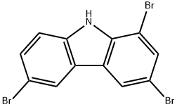 1,3,6-三溴咔唑, 55119-10-3, 结构式