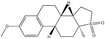 17-thia-3-methoxy-8 alpha,14 beta-estra-1,3,5(10)-triene-17-dioxide Struktur