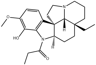 16-Methoxy-1-(1-oxopropyl)aspidospermidin-17-ol,5516-66-5,结构式