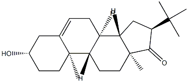 16α-(1,1-Dimethylethyl)-3β-hydroxyandrost-5-en-17-one Structure