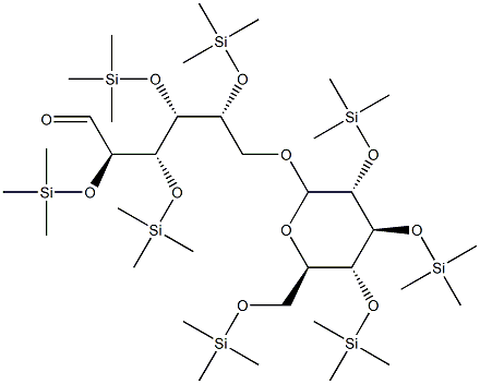 2-O,3-O,4-O,5-O-Tetrakis(trimethylsilyl)-6-O-[2-O,3-O,4-O,6-O-tetrakis(trimethylsilyl)-β-D-glucopyranosyl]-D-glucose 结构式