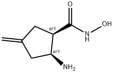 Cyclopentanecarboxamide, 2-amino-N-hydroxy-4-methylene-, (1R,2S)-rel- (9CI) Structure