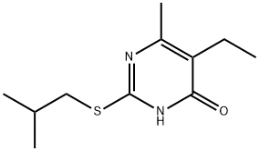 4(1H)-Pyrimidinone,5-ethyl-6-methyl-2-[(2-methylpropyl)thio]-(9CI) Struktur